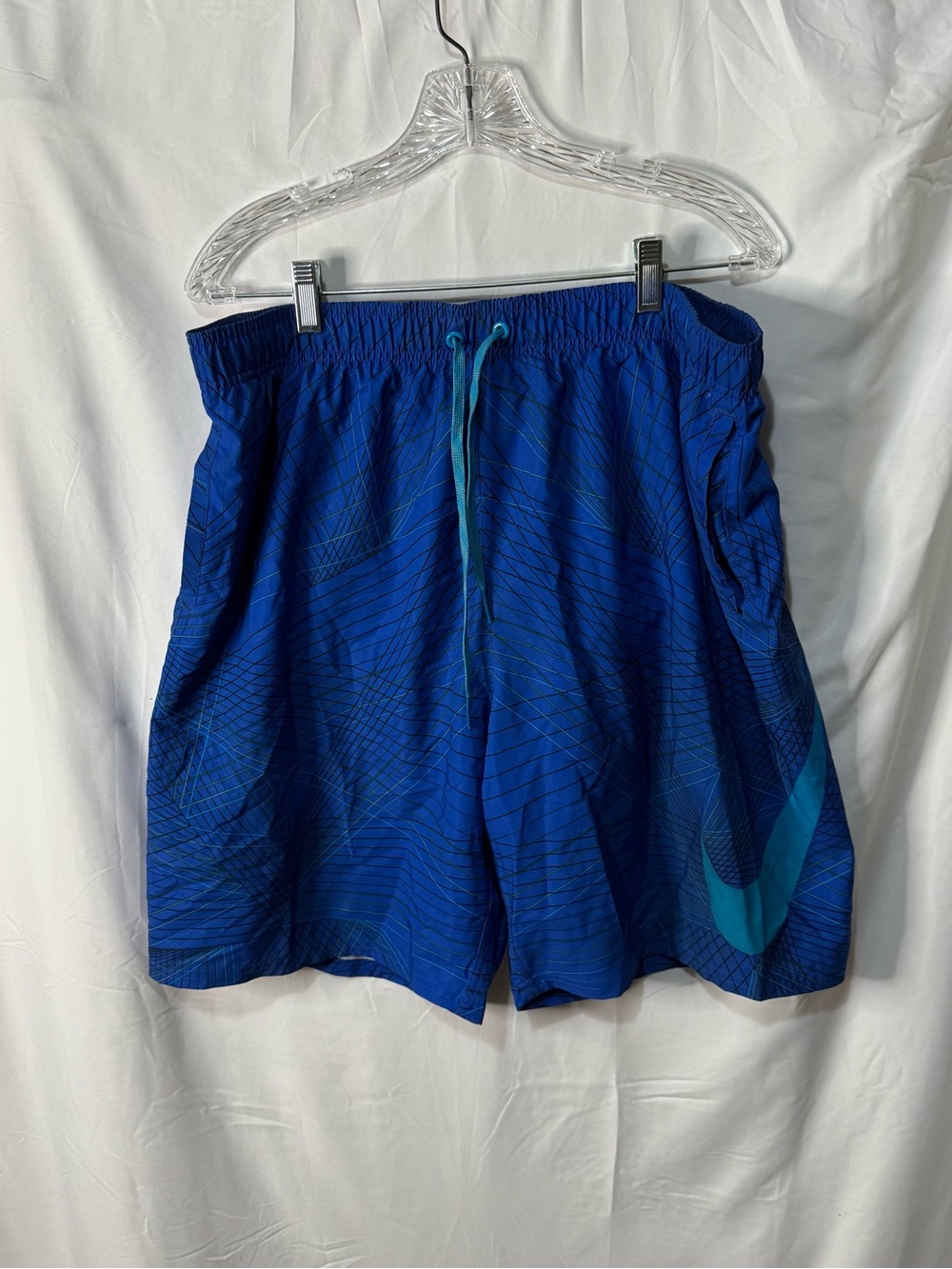 Nike Blue Athletic Shorts with Teal Accent
